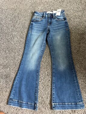 Kids Medium Blue Flare Jeans - Classic Stretch Denim